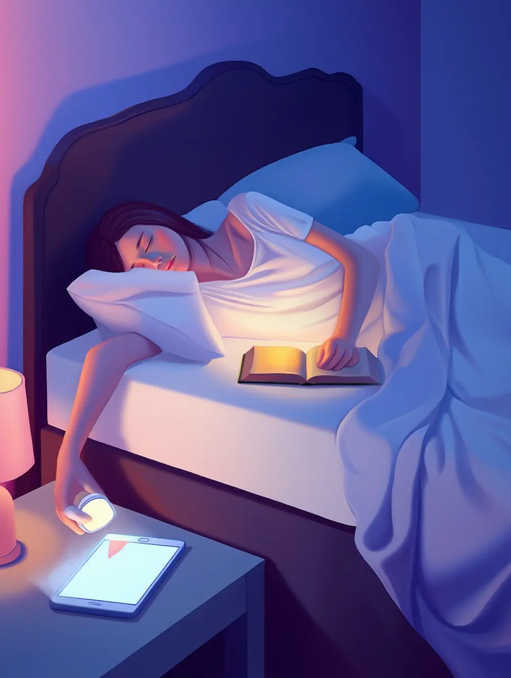 Navigating &quot;Revenge Bedtime Procrastination&quot; with Self-Compassion | NeurodiverseNights Blog illustration